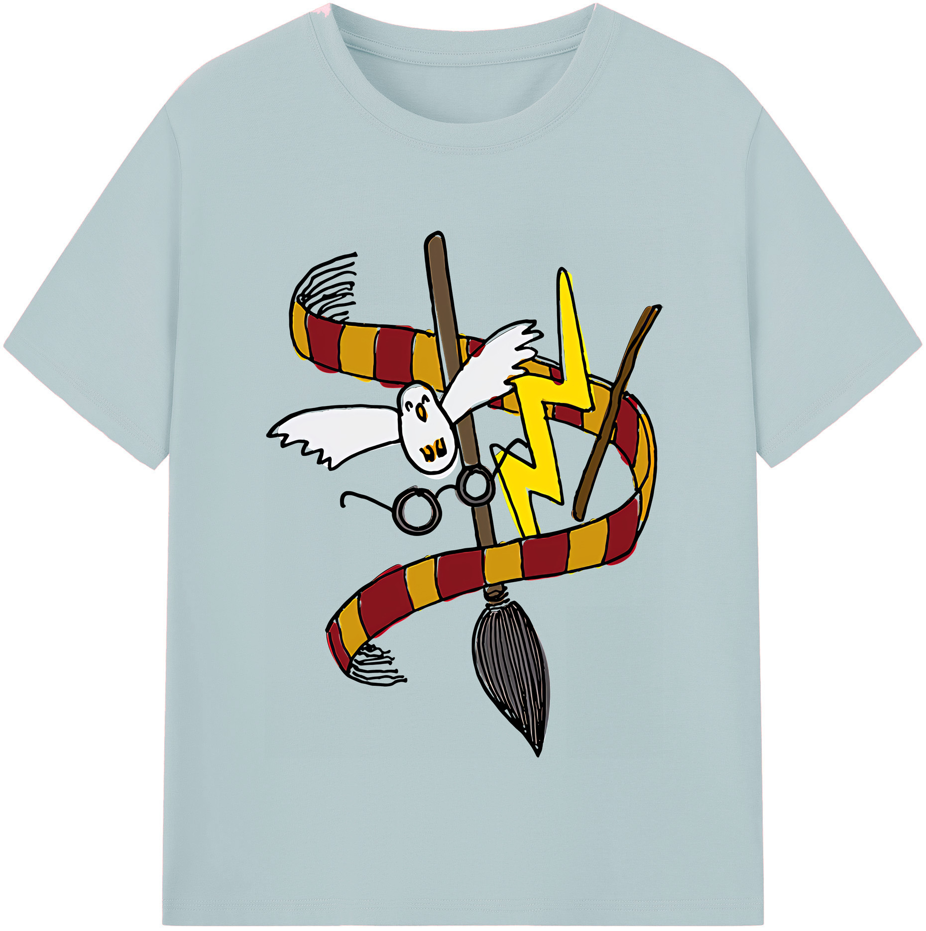 （画像用） Harry Potter ハリー・ポッターシリーズ 綿100％半袖Tシャツ（フロントプリント）